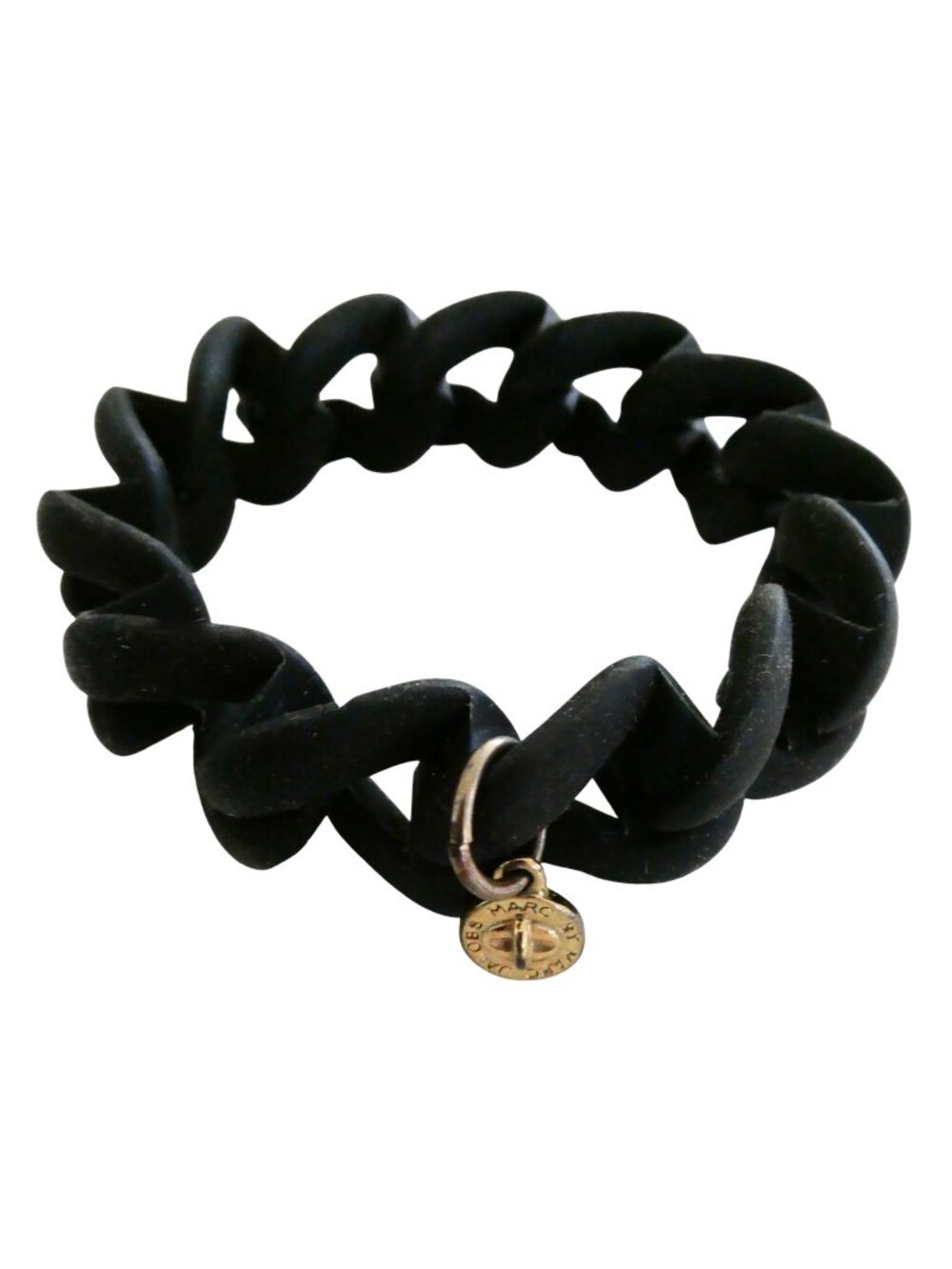 MARC By MARC JACOBS Black Rubber Curb Chain bracelet